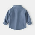 thumbnail image 4 of alcepopk Boys' Long Sleeve Button Up Casual Dress Shirt(Blue,4-5 Y), 4 of 8
