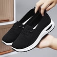 thumbnail image 6 of Orthopedic Shoes for Women,Orthopedic Dress Shoes for Women,Slip On Sneakers Women Breathable Mesh Knitted Woven Low Top Walking Shoes Lightweight Wide Width Non-Slip Shoes,Black,5.5, 6 of 6