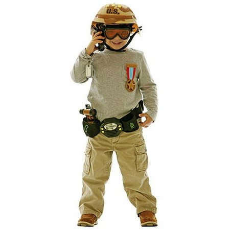 Real Adventures Soldier Role Play Set with Action Sounds Belt and Flashlight