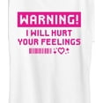 thumbnail image 3 of Instant Message - Warning I Will Hurt Your Feelings - Women's Short Sleeve Graphic T-Shirt, 3 of 6
