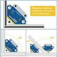 thumbnail image 3 of Aimant Soudure 4 PCS Soudure Aimant Force de Maintien 13kg de Soudure Equerre de Support Positionneur Magnétique 45° 90° 135° Herramientas de localización auxiliares Multiángulos, 3 of 5