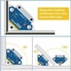 thumbnail image 3 of Aimant Soudure 4 PCS Soudure Aimant Force de Maintien 13kg de Soudure Equerre de Support Positionneur Magnétique 45° 90° 135° Herramientas de localización auxiliares Multiángulos, 3 of 5