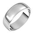 thumbnail image 2 of 925 Sterling Silver Half Round 6mm Lightweight Half Round Light Band Size 10 Ring for Women and Men, 2 of 2