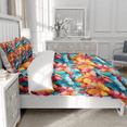 thumbnail image 4 of TeasBank 3D Printed Duvet Cover Butterfly Fully Covered Down Comforter Cover Set for Women Vintage Room Decor 1 Quilt Cover With 2 Pillow Cases( Twin Size, No Comforter), 4 of 4