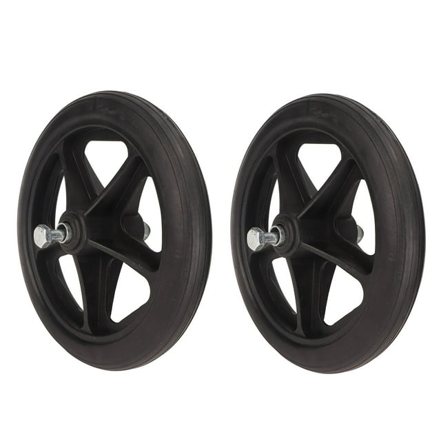 Wheelchair Wheel, Easy Turning Metal Ball Bearing 1 Pair Walker Tire For Replacement