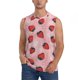 thumbnail image 1 of Fotbe Strawberries Men's Camiseta sin Mangas Estampada para Hombres, Playera Casual para Gimnasio, Entrenamiento, Playa-Small, 1 of 7