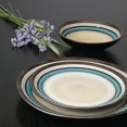 thumbnail image 2 of Gibson 98646-16RM Lewisville Dinnerware, Cream & Teal - 16 Piece, 2 of 3