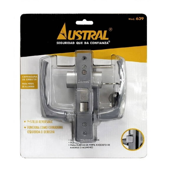 Cerradura Austral Embutir Doble Cilindro