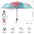 thumbnail image 3 of FORMRS Travel Umbrella Folding Auto Open Close Windproof Rain UV Protection, Pink Beach Toys Pattern, 3 of 8