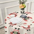 thumbnail image 6 of Coolnut Christmas Santa Claus Round Tablecloth 60", Waterproof Stain and Wrinkle Resistant Washable Decorative Table Covers for Kitchen Dining Tabletop Party Outdoor Picnic Christmas Decor, 6 of 7