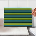 thumbnail image 2 of Retro Cutting Board, Striped Geometric Pattern Funky Colorful Lines Horizontal Illustration Print, Decorative Tempered Glass Cutting and Serving Board, Small Size, Multicolor, by Ambesonne, 2 of 5