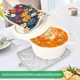 thumbnail image 3 of Yayeee Pot Holders Kitchen Heat Resistant with Pocket 7"x9.8" Cotton Oven Cooking Hot Pads, Bright Colorful Flowers Pattern, 3 of 7