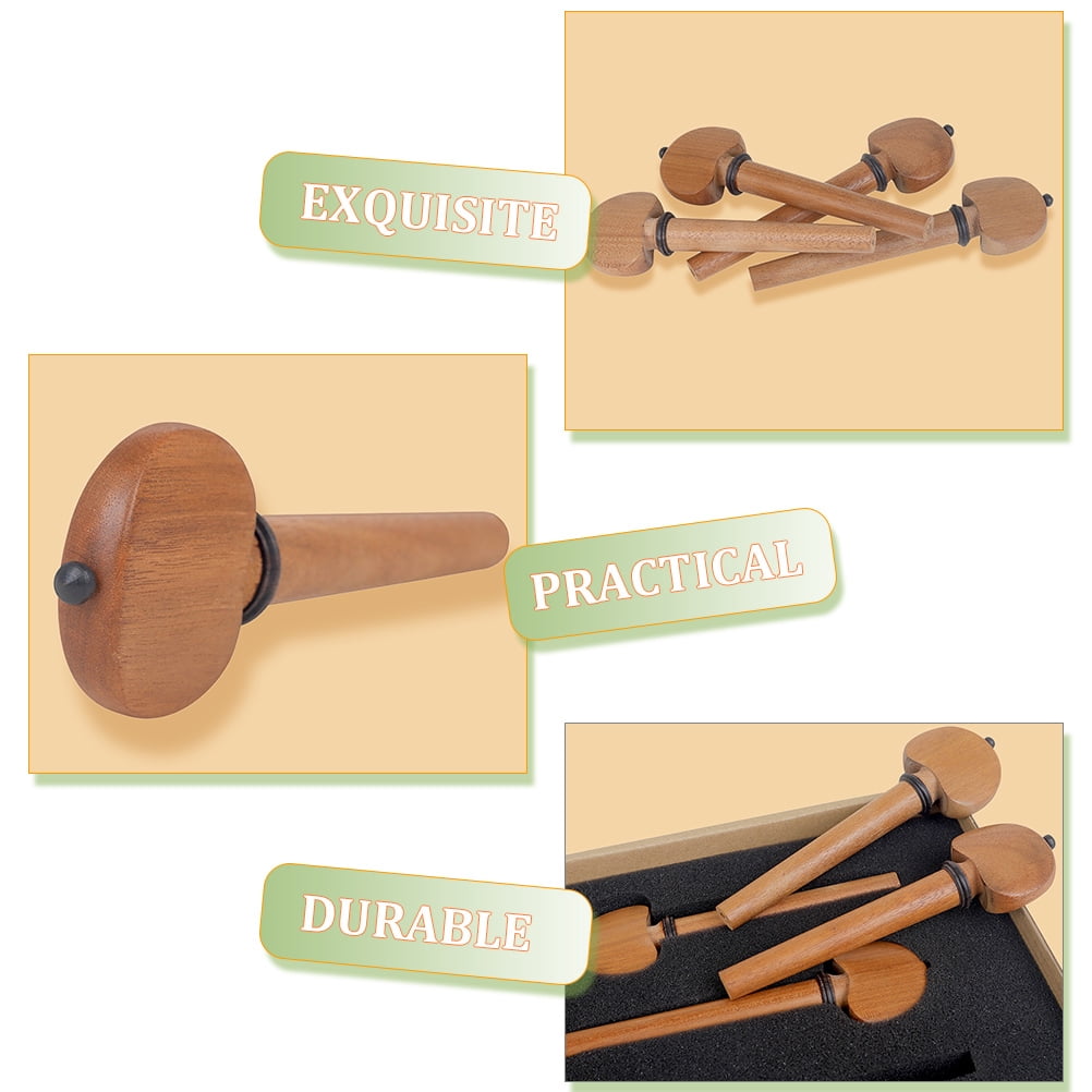 Soimiss Cello Tuning Pegs Wooden Coffee for Cello Durable and Practical