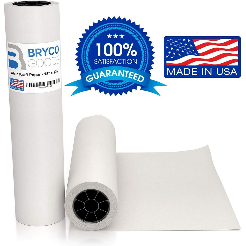 White Kraft Arts and Crafts Paper Roll 18 inches by 175 Feet (2100