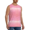 thumbnail image 2 of Easygdp Sparkly Pink Glitter Men's Breathable Tank Tops Sleeveless Sporty T Shirts for Basketball, Mountaineering, Bodybuilding -Small, 2 of 8