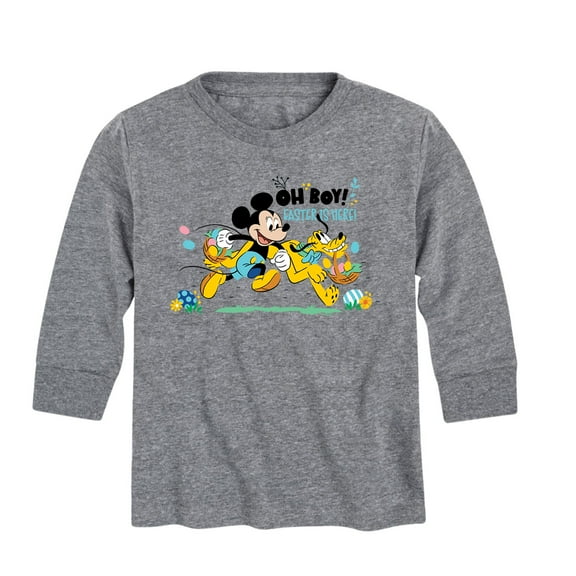 Mickey & Friends - Oh Boy Easter Is Here - Youth Long Sleeve Graphic T-Shirt