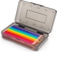thumbnail image 4 of Yhmxh Pencil Box, Clear Pencil Case, Large Capacity Plastic Hard Pencils Case Crayon Box with Snap-Tight Lid Stackable for Pens Pencils Office Supplies Stationery Storage Organizer Box, 4 of 7