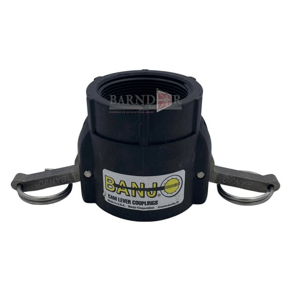 Barndoor Ag Banjo 200D Polypropylene Cam & Groove Fitting, 2" Female Coupler x NPT Female