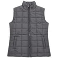 thumbnail image 4 of Lcziwo Women Quilted Puffer Vest Full Zip Stand Collar Jackets Lining Lightweight Casual Fall Winter Outerwear with Pockets Gray,S, 4 of 9