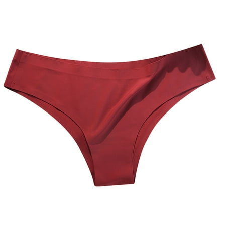 Kmdttou Womens Underwear Solid Lace Plus Size High Waist Leak Proof Crotch Shorts Underwear Panties (Available in Plus Size)