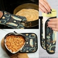 thumbnail image 5 of Yayeee Oven Mitts and Pot Holder Set of 4 Heat Resistant Kitchen Gloves Baking Hot Pad, Mystical Owls Pattern, 5 of 5