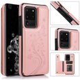 thumbnail image 3 of Phone Case for Samsung Galaxy S20 Plus Glaxay S20+ 5G with Tempered Glass Screen Protector and Card Holder Wallet Cover Flip Leather Cell Gaxaly S20+5G S20plus 20S + S 20 20+ G5Cases Women Rose Gold, 3 of 13