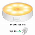 thumbnail image 2 of Luz Led con Sensor de movimiento para dormitorio de niños, lámpara redonda recargable con USB, para cocina, escalera, pasillo, armario, iluminación, 2 of 4