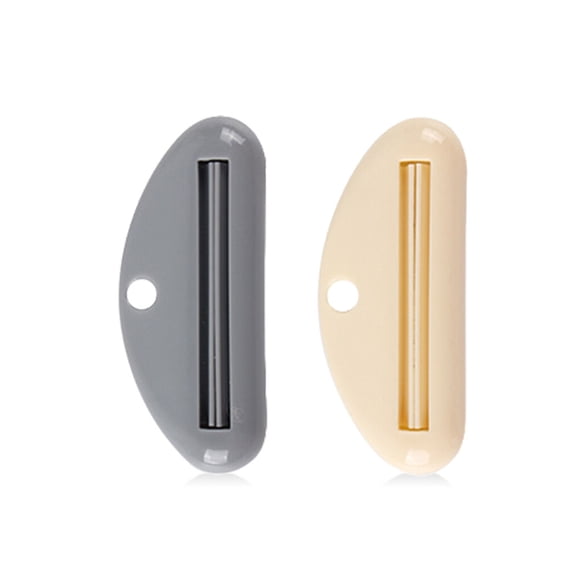 Exprimidor de dientes Yuarrent 2 piezas limpiador facial dispensador rodante beige gris