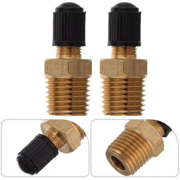 ibasenice 2Pcs Brass Air Compressor Valve Core Replacement Kit Easy Install for Tank Repair