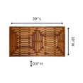 thumbnail image 3 of Nordic Teak 39" x 19" Oiled Double Framed Shower and Bath Mat - Brown, 3 of 11