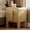 Oak, variant on Mid-Century Modern Wood Nightstand with 2 Drawers ,Curved End Table with Built-In Charging Station for Bedroom, Living Room,Entryway