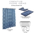 thumbnail image 2 of Blue/Navy Lattice, Bathroom Set, 15 Piece, Terrell, 2 of 6