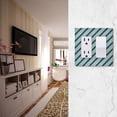 thumbnail image 5 of Yayeee Rocker Switch Wall Plate 1-Gang 4.6"x2.9" Home Decorative Outlet Cover, Green Stripes Pattern, 5 of 6