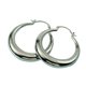 thumbnail image 4 of Pendientes femeninos en forma de media luna hueca chapados con aretes circulares de alta gama, aretes modernos y exagerados., 4 of 5