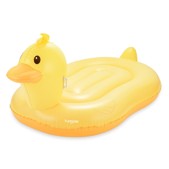 Funsicle 5.8ft Duck Ride-on, Inflatable Pool Float, Fits 2 Riders, Yellow, Age 9 & up, Unisex, 1 pack