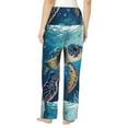 thumbnail image 3 of Daiia Watercolor Turtle Women's Sleep Pant with Pockets and Drawstring,Pajama Pants-XX-Large, 3 of 9