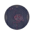 thumbnail image 2 of LADDKA 60 inch Round Beach Towel Blanket Vintage Thin Line Flamingo Label Retro Badge Emblem Insignia Travel Circle Circular Towels Mat Tapestry Beach Throw, 2 of 2