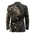 thumbnail image 6 of HELLHERO Tribal Lion Floral Pattern Polyester Classic Fit Sport Coats with Lightweight, With Pockets Versatile Men Suit Set for Prom, 6 of 8
