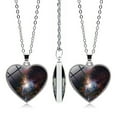 thumbnail image 5 of Jewelry VerPetridure Solar System Planet Galaxy Double Sided Necklace Universe Heart Pendant Necklace, 5 of 5