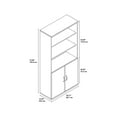 thumbnail image 2 of Series C 36W 5 Shelf Bookcase with Doors in Mocha Cherry - Engineered Wood, 2 of 4