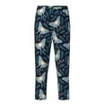 thumbnail image 2 of Gukieu Glowing Butterfly Print Youth Home Trousers, Elastic Waistband with Pockets for Home and Outing, Suitable for Children Aged 5-16-Large, 2 of 6