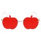 thumbnail image 1 of 1pc Forma de manzana Gafas de sol Gafas de sol divertidas Gafas de sol sin marco Fotografía PROPOTO ROJO, 1 of 8