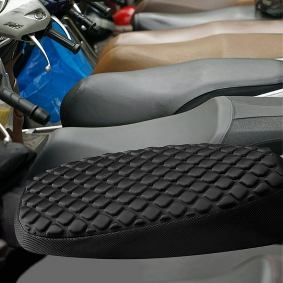 HORIALENCE Universal Motorcycle Seat 1Pcs Black Pu Mini Bike Seat Cushion Breathable Sun Protection