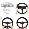 thumbnail image 6 of Pzuqiu Red Bat Universal Car Floor Mats Steering Wheel Cover Full Set Easy to Install Driver Passenger and Rear Floor Mats with Anti-Slip Pad for SUV,Vans,sedans,Trucks,Car Mats Full Set 5 Pcs, 6 of 6