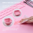 thumbnail image 7 of Queceuy Silicone Painting Mat,20"X16" Large Paint Mat with 1 Water Cup,Handmade Erasable Washable,for Resin,DIY, Clay,Play Doh,Art Mat for Kids,Pink, 7 of 7