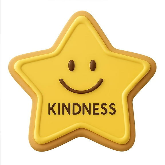 Kindness Star Smiley Cookie Cutter - 4x4" Fun Baking Kitchen Design