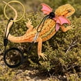 thumbnail image 6 of Reptile Leash for Small Lizards, TOUMENY Escape Proof Adjustable Harness for Bearded Dragon Leopard , Lightweight Outdoor Walking Rope with Soft Chest Strap for Exotic Pets, Pink, 6 of 6