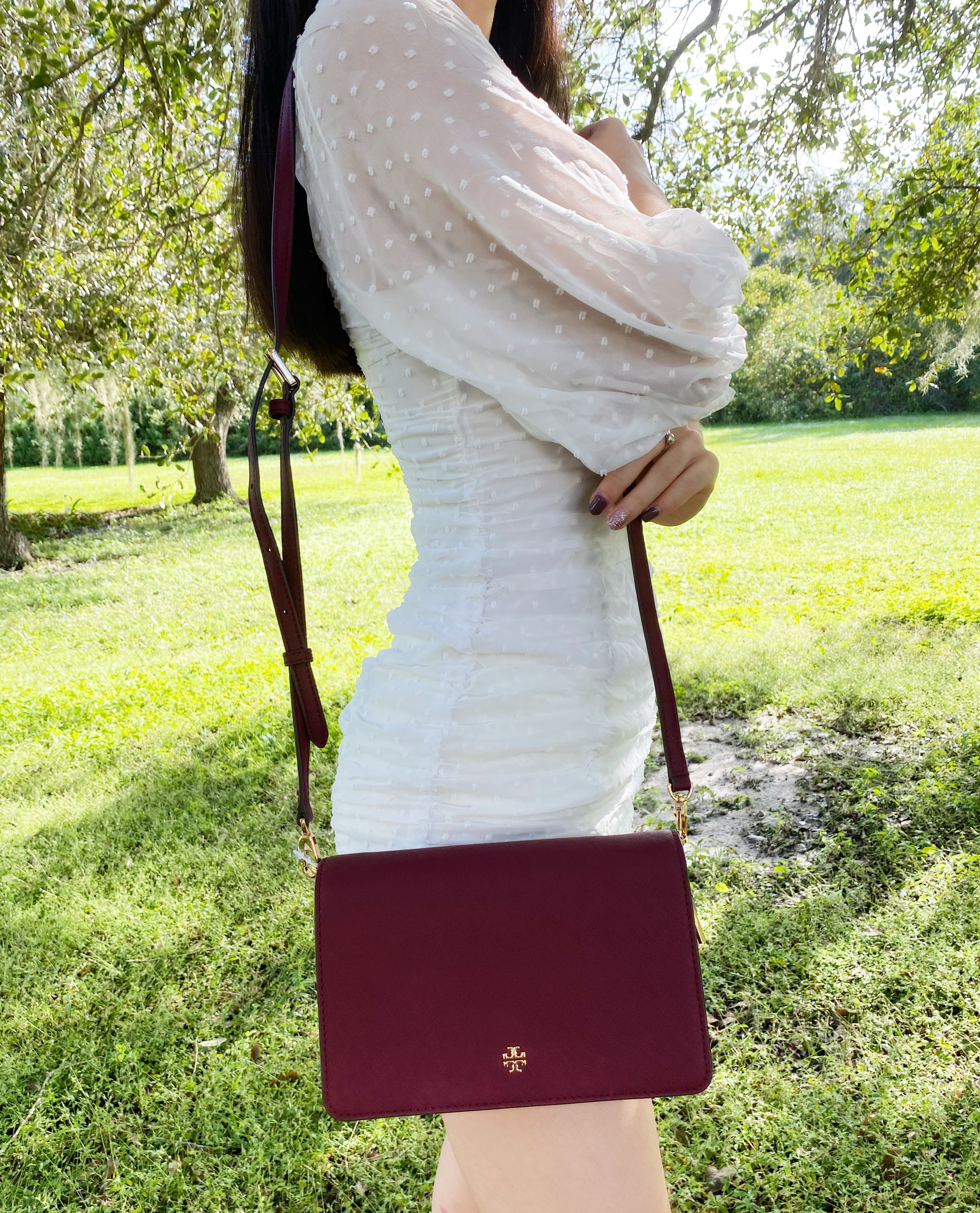 Buy Tory Burch Emerson Combo Crossbody Saffiano Leather Imperial Garnet  Burgundy Online at Lowest Price in Ubuy Austria. 359156403