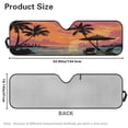 thumbnail image 5 of HUIACONG Beach Sunsets Windshield Sun Shade for 1997-2018 Jeep Wrangler TJ JK JKU, Sunshades Heat Shield, Aluminum Foil Triple Laminate Structure, Silver, 5 of 6