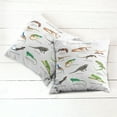 thumbnail image 6 of Ambesonne Colorful Throw Pillow Cover 2 Pack, Exotic Lizard Reptiles, 24", Multicolor, 6 of 7